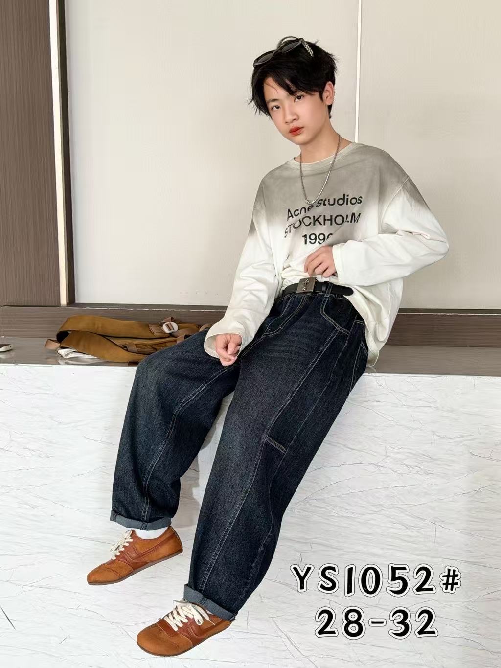 YS1052 男童复古宽松牛仔裤