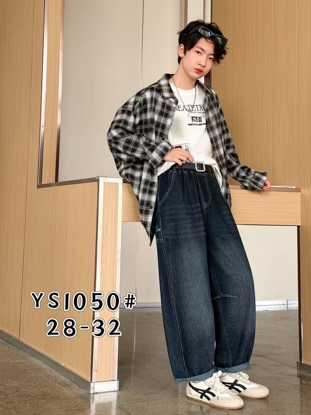 YS1050 男童宽松阔腿牛仔裤