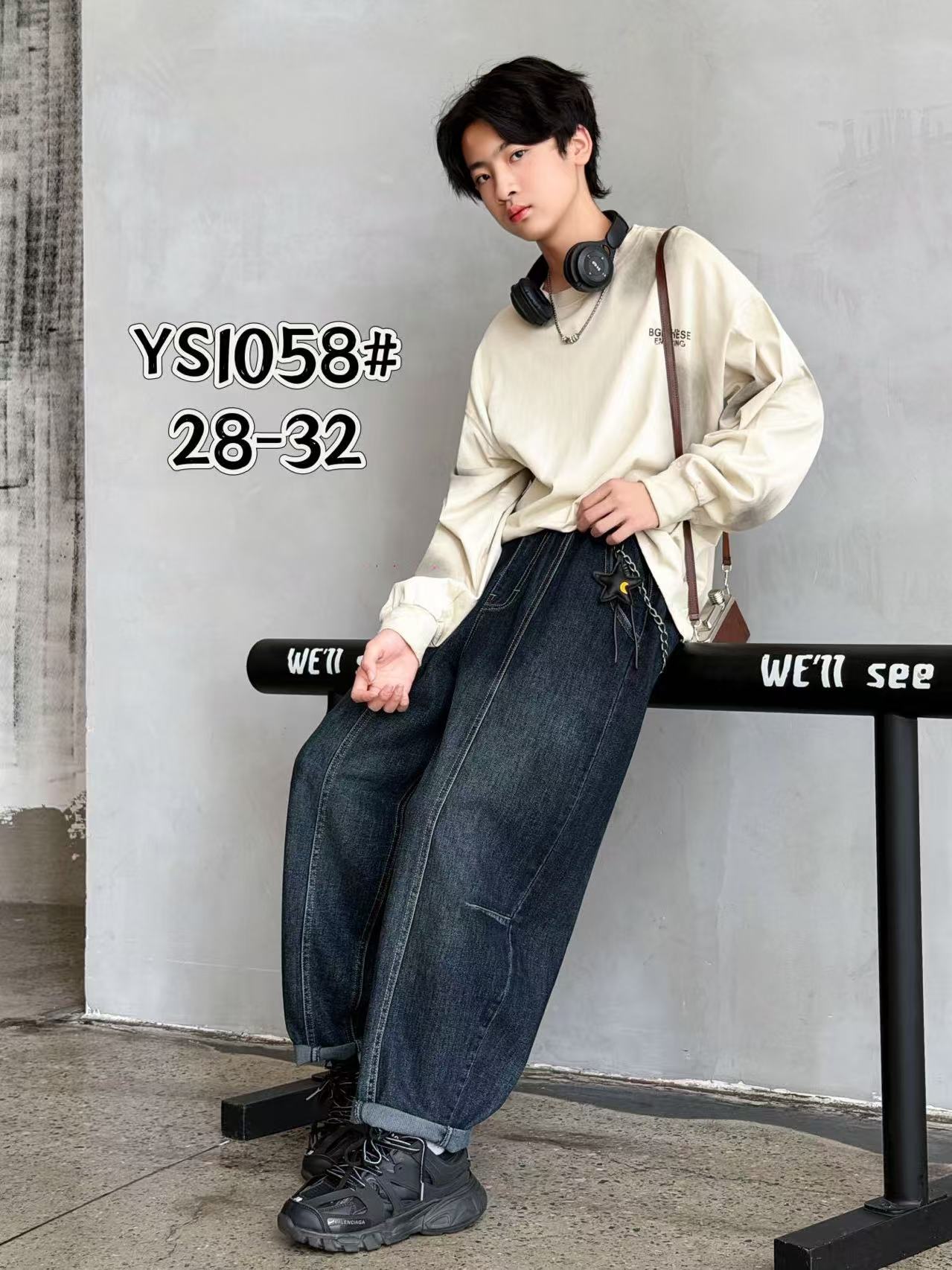 YS1058 男童宽松牛仔裤