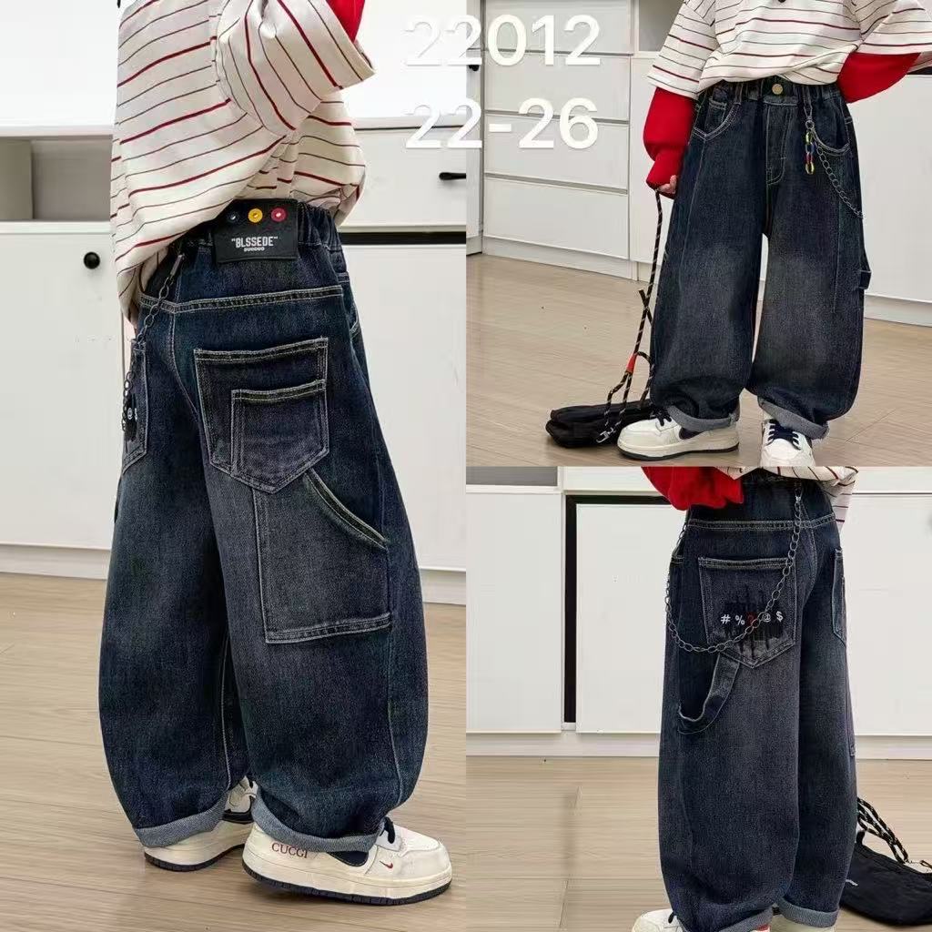 22012 男童秋款牛仔阔腿裤