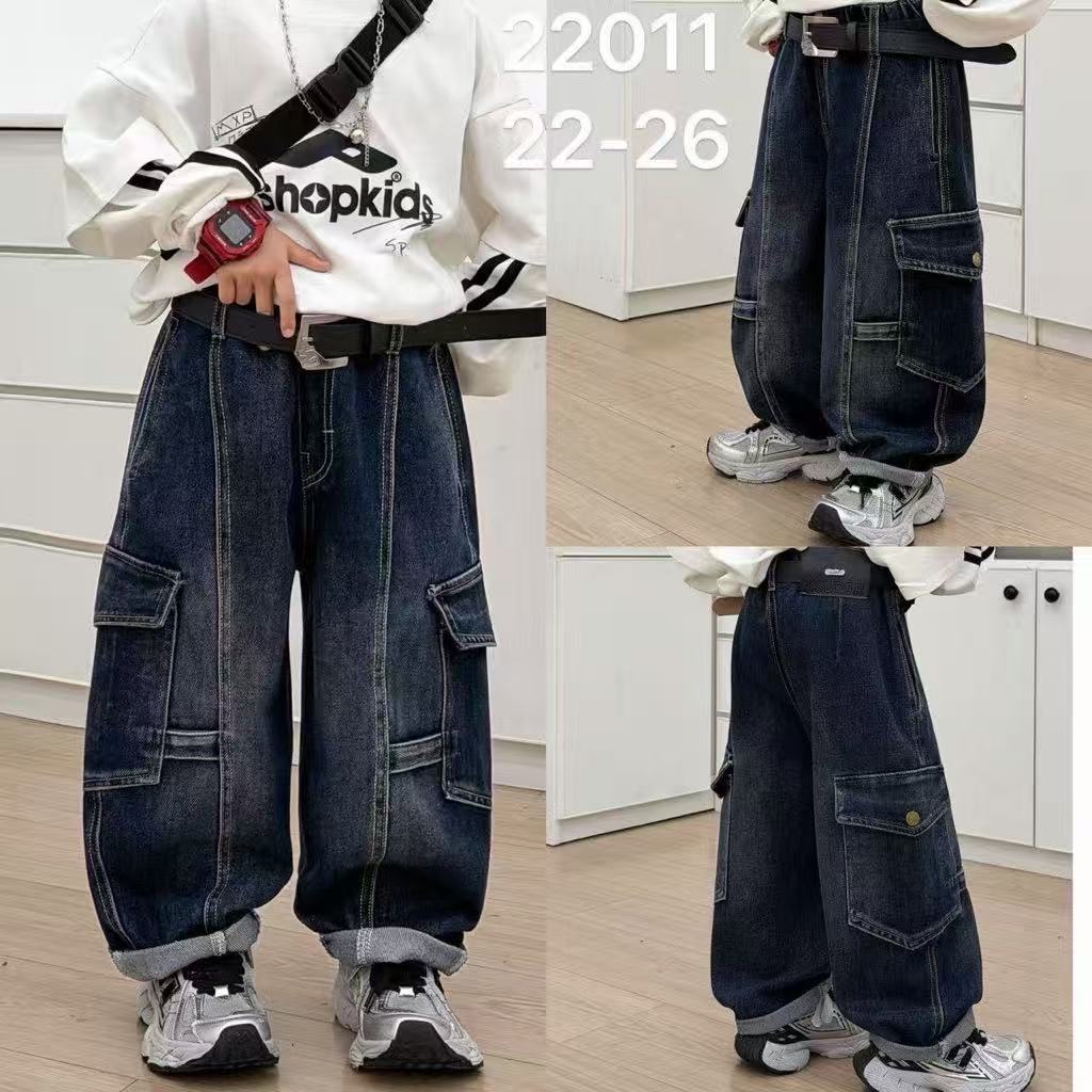 22011 男童秋款牛仔工装裤